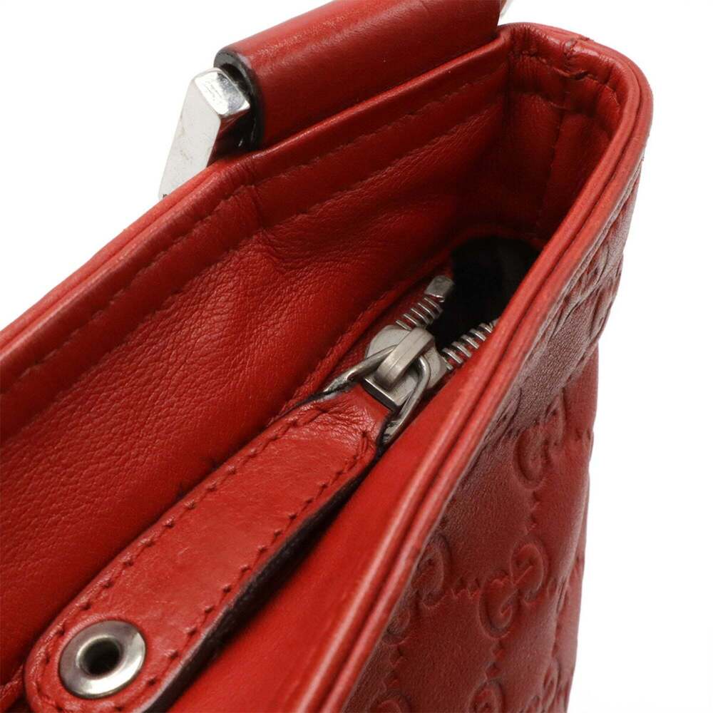 GUCCI Red Leather Shoulder Bag - Picture 6 of 10